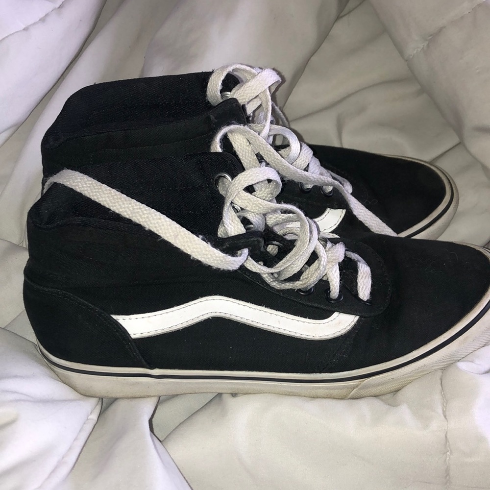 Black and white Vans